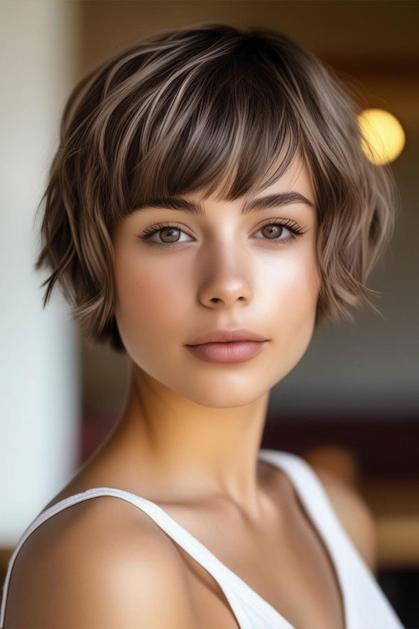 textured choppy bob, modern short hairstyle