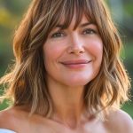 textured-lob-medium-length-hairstyle-with-bangs-