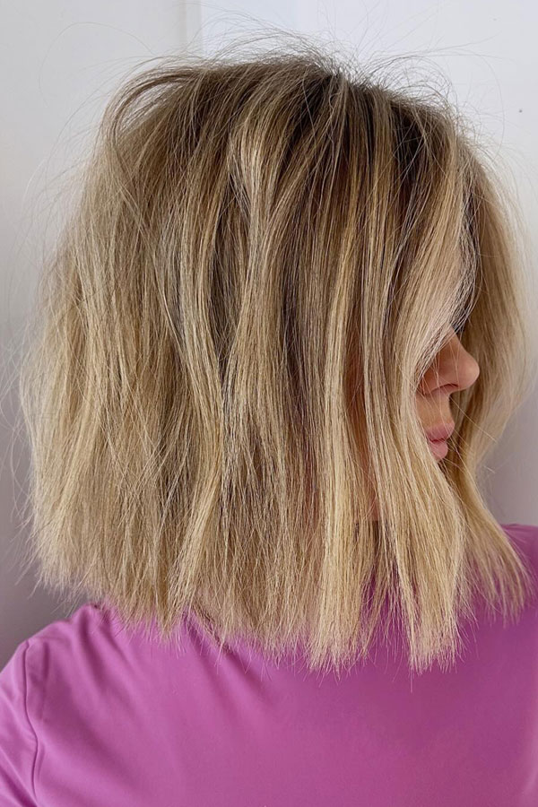 Textured Medium-Length Bob, long bob