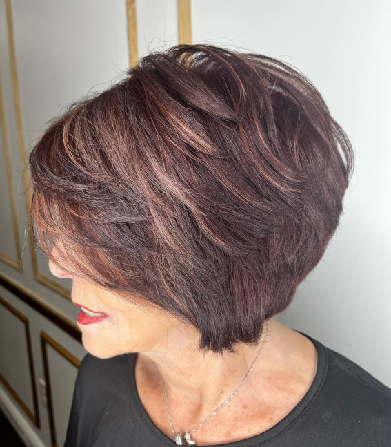 Textured Short Haircut with Bangs