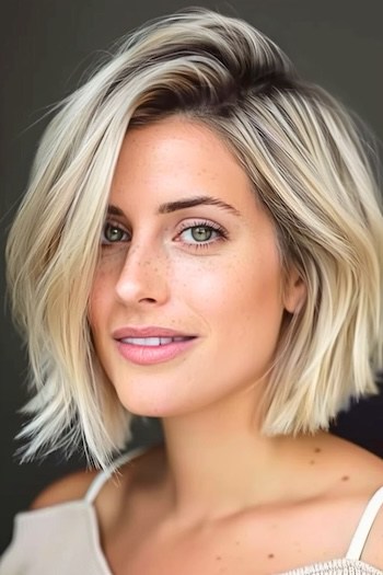 Voluminous Layered Bob Short Layered Haircut.