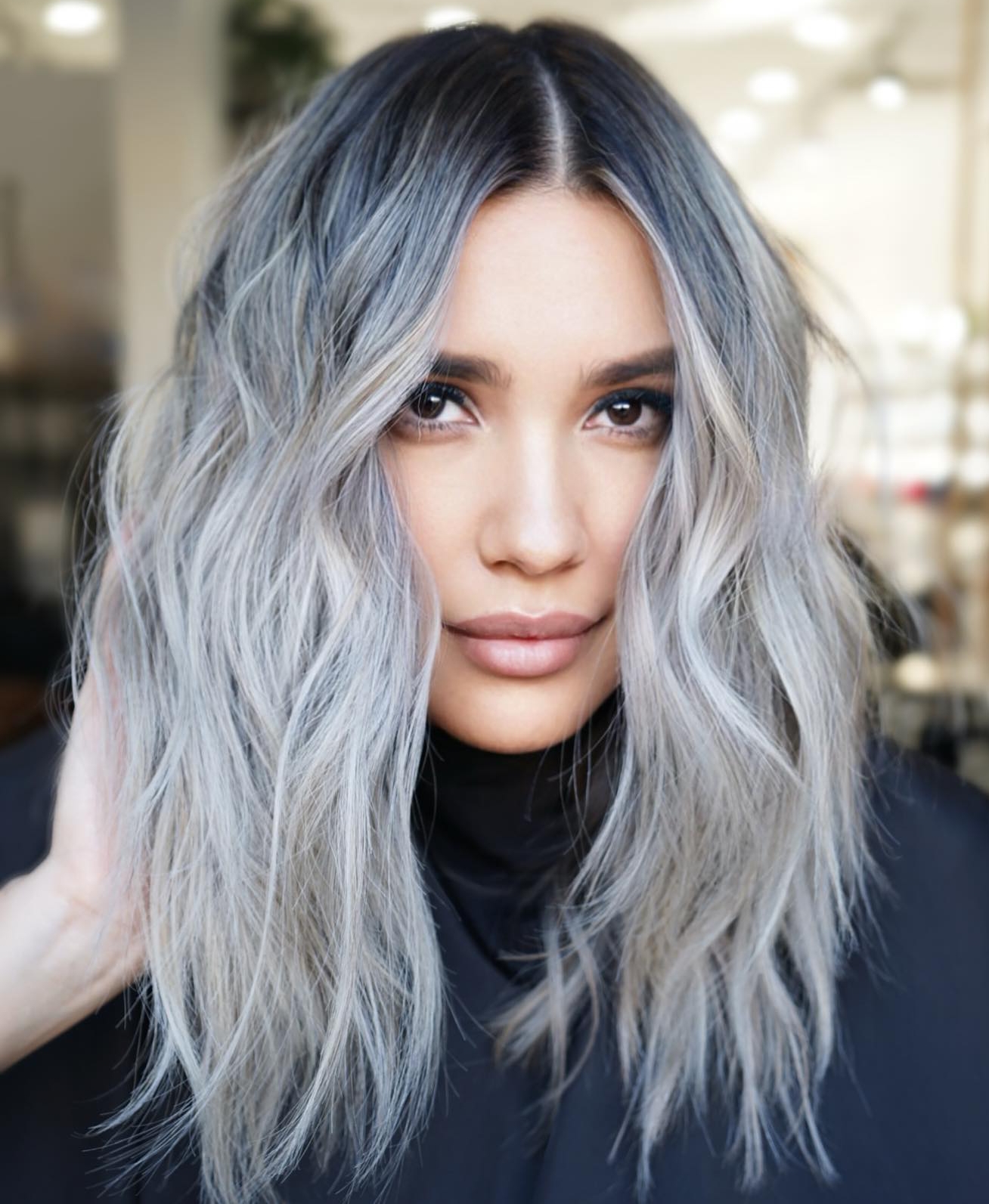 Ash Blonde Hair Color with Silver Hues