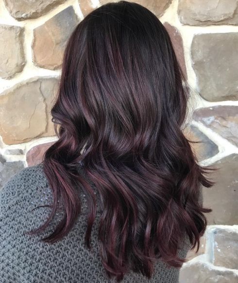 Black Hair With A Burgundy Tint