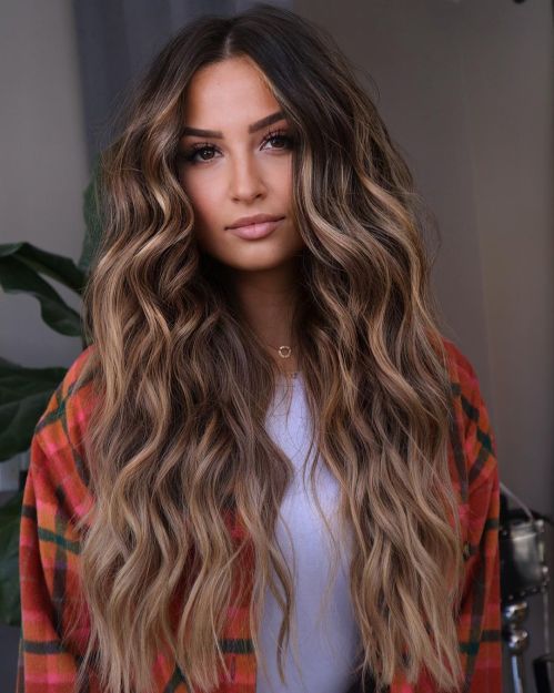 Bronde Face-Framing Highlights Long Hair