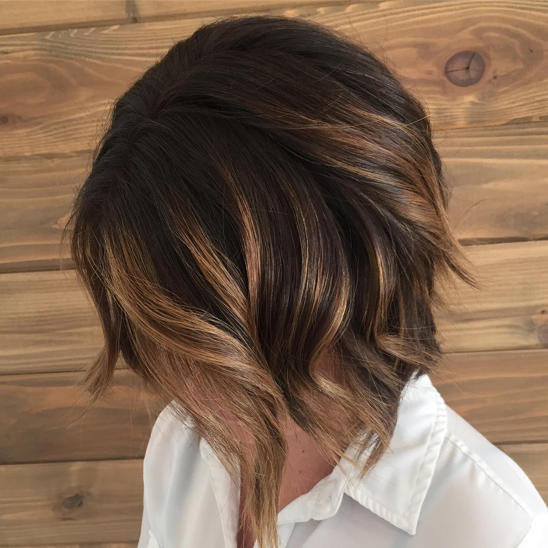 Caramel Balayage Bob