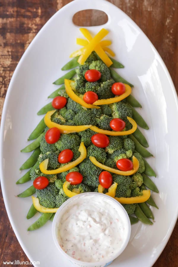 Christmas Tree Veggie Tray Idea