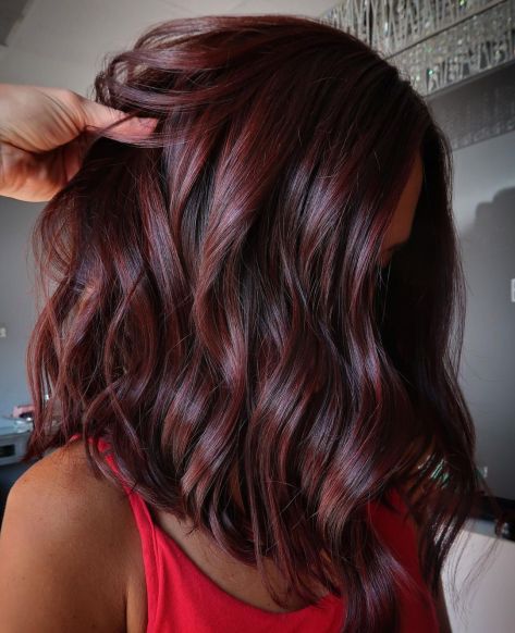 Dark Chocolate with Burgundy Highlights