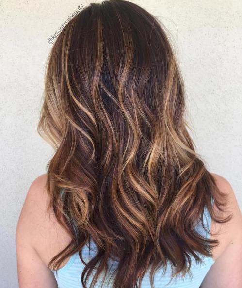 Dark Hair With Bronde Balayage