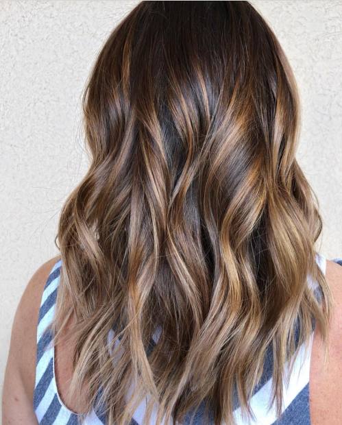 Golden And Ash Brown Balayage