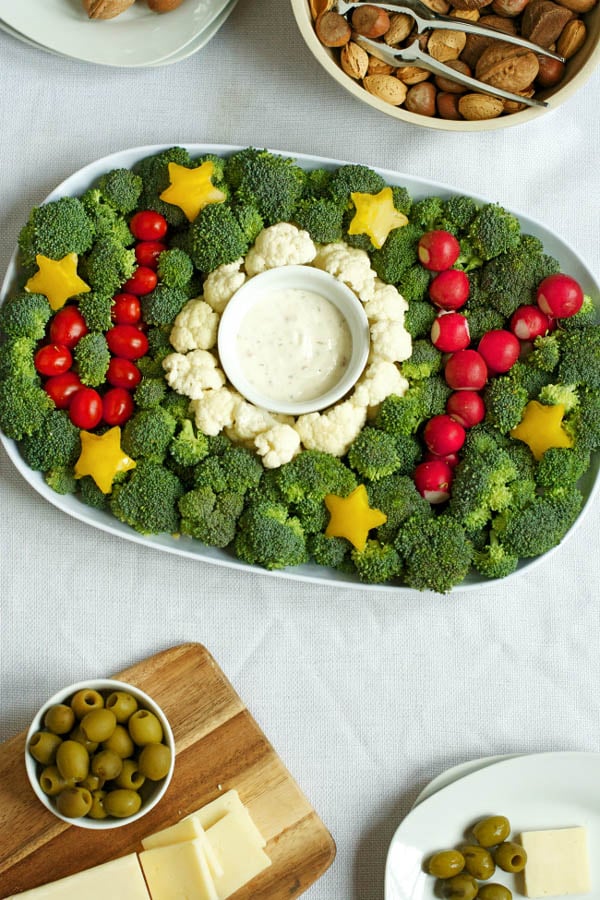 Holiday Joy Veggie Platter Idea