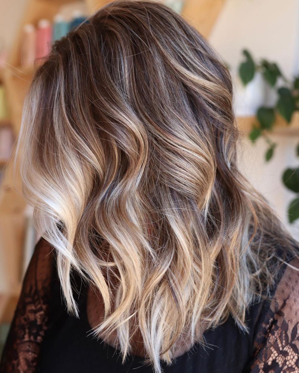 Light Chocolate Hair With Balayage Highlights