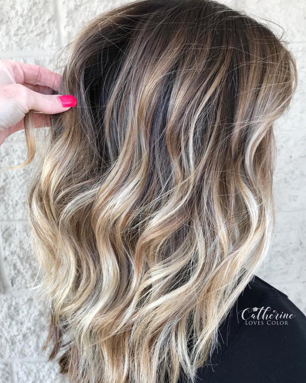 Medium Layered Bronde Balayage Hair