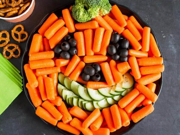 Pumpkin Vegetable Tray Idea