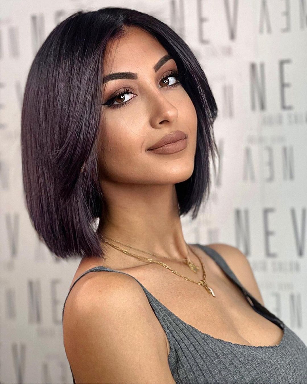 Purple Box Bob Haircut