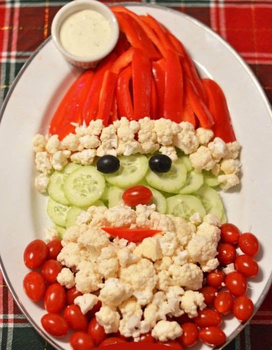 Santa Vegetable Tray 