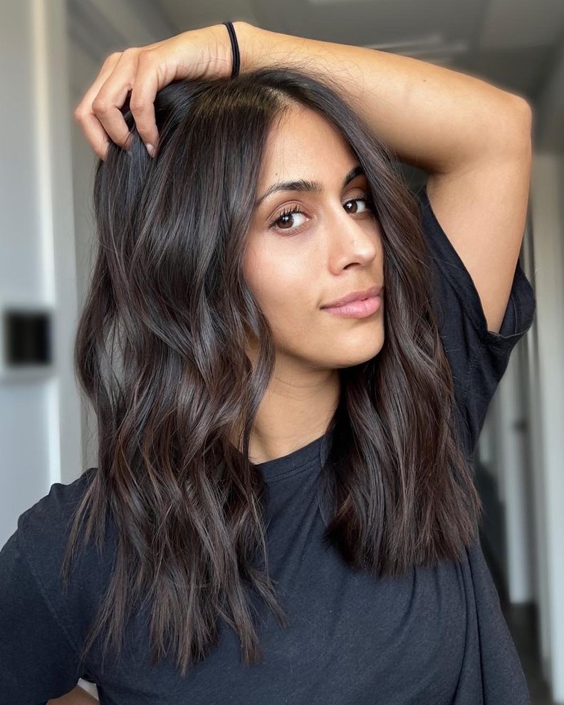 Shade of Brunette Hair Flattering Olive Skin