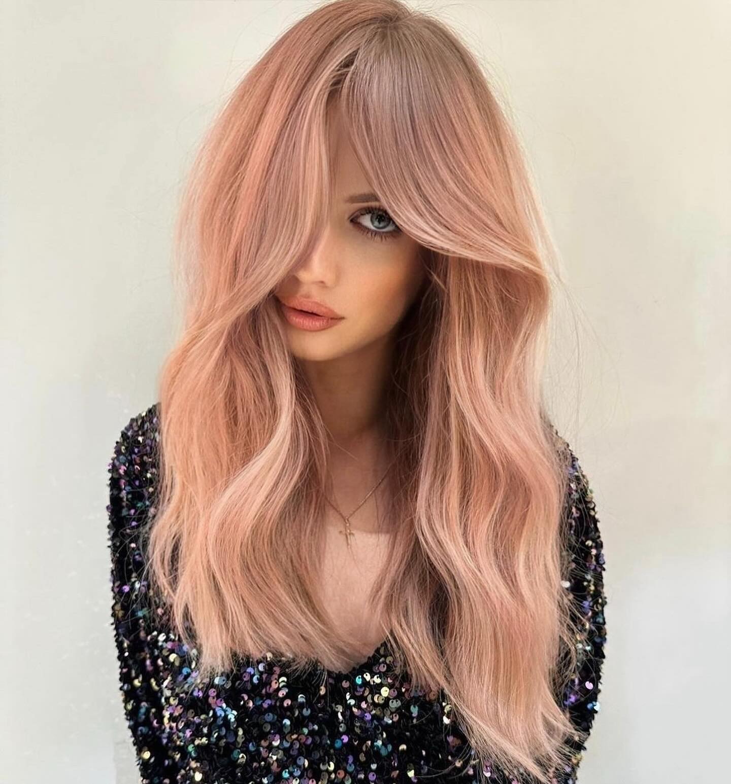 Soft Peach Pink Hair