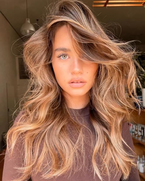 Summer-Ready Light Caramel Balayage Hair