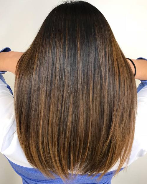 Warm Brown Balayage Hair