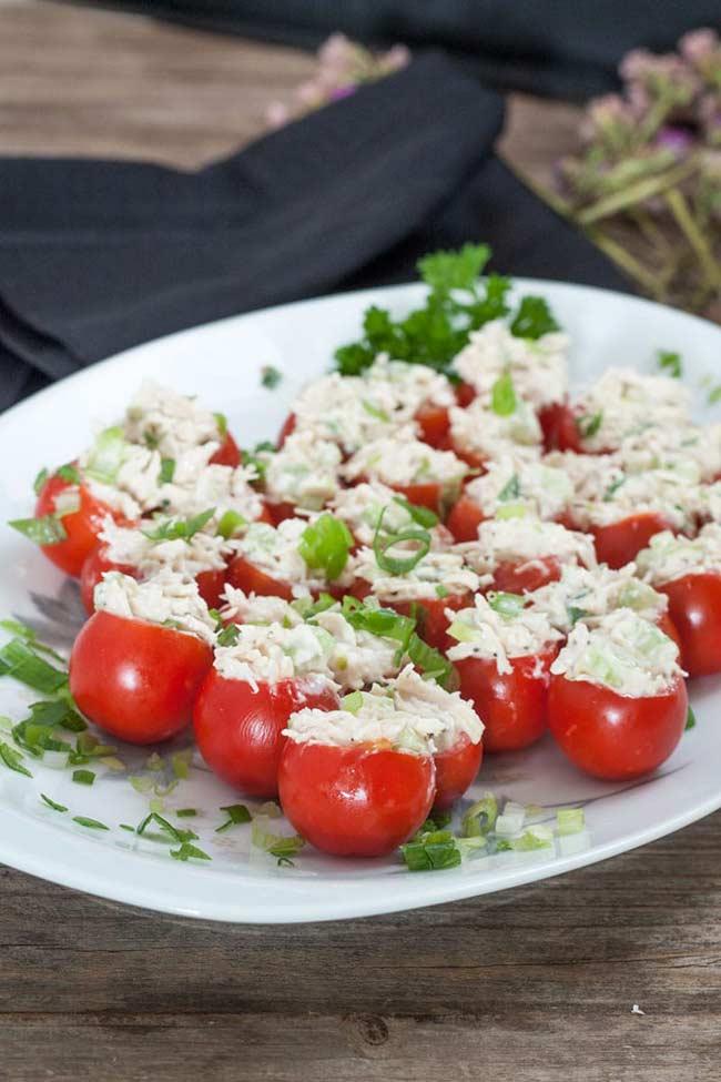 Chicken Stuffed Tomato Bites