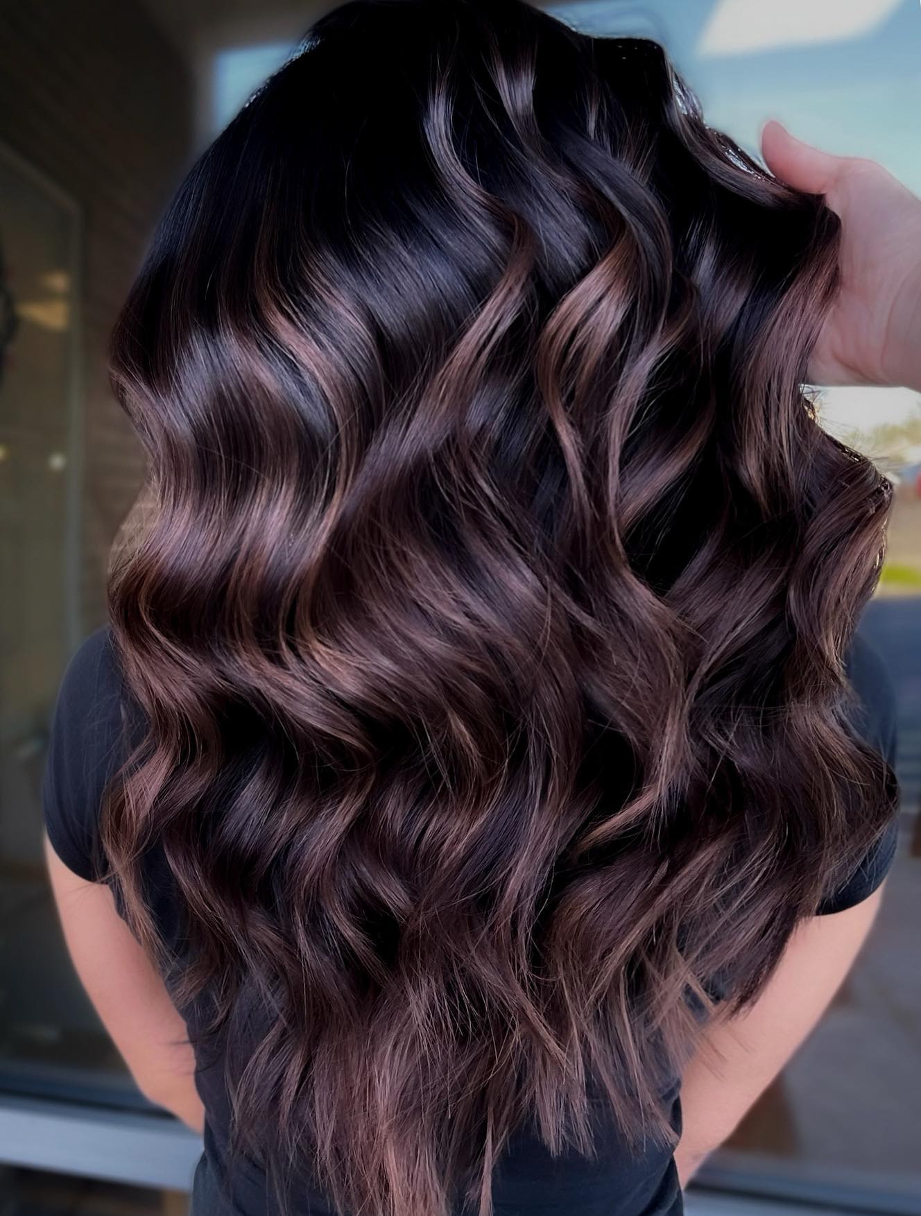 Chocolate Brown Wavy Hair