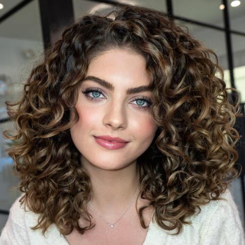 Defined Highlighted Walnut Brown Curls