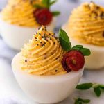 deviled-eggs-with-bacon-roses