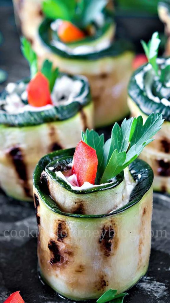 Grilled Zucchini Roll Ups