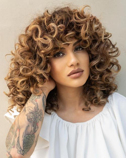 Mid Length Voluminous Thick Curls