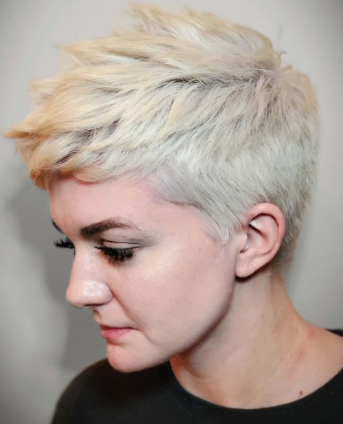 Razor Cut Blonde Pixie with Spikes