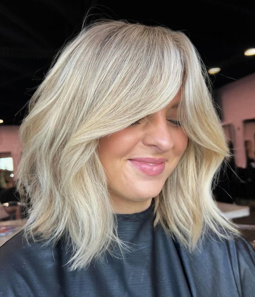 Short Blonde Hair with Face Framing Layers