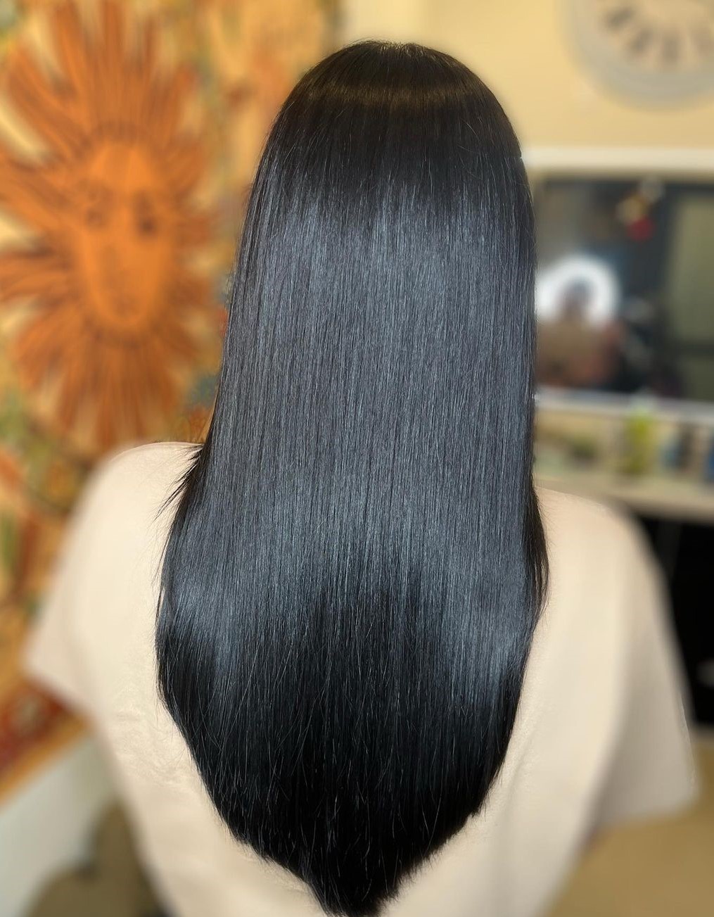 Sleek Brunette V-Shaped Cut