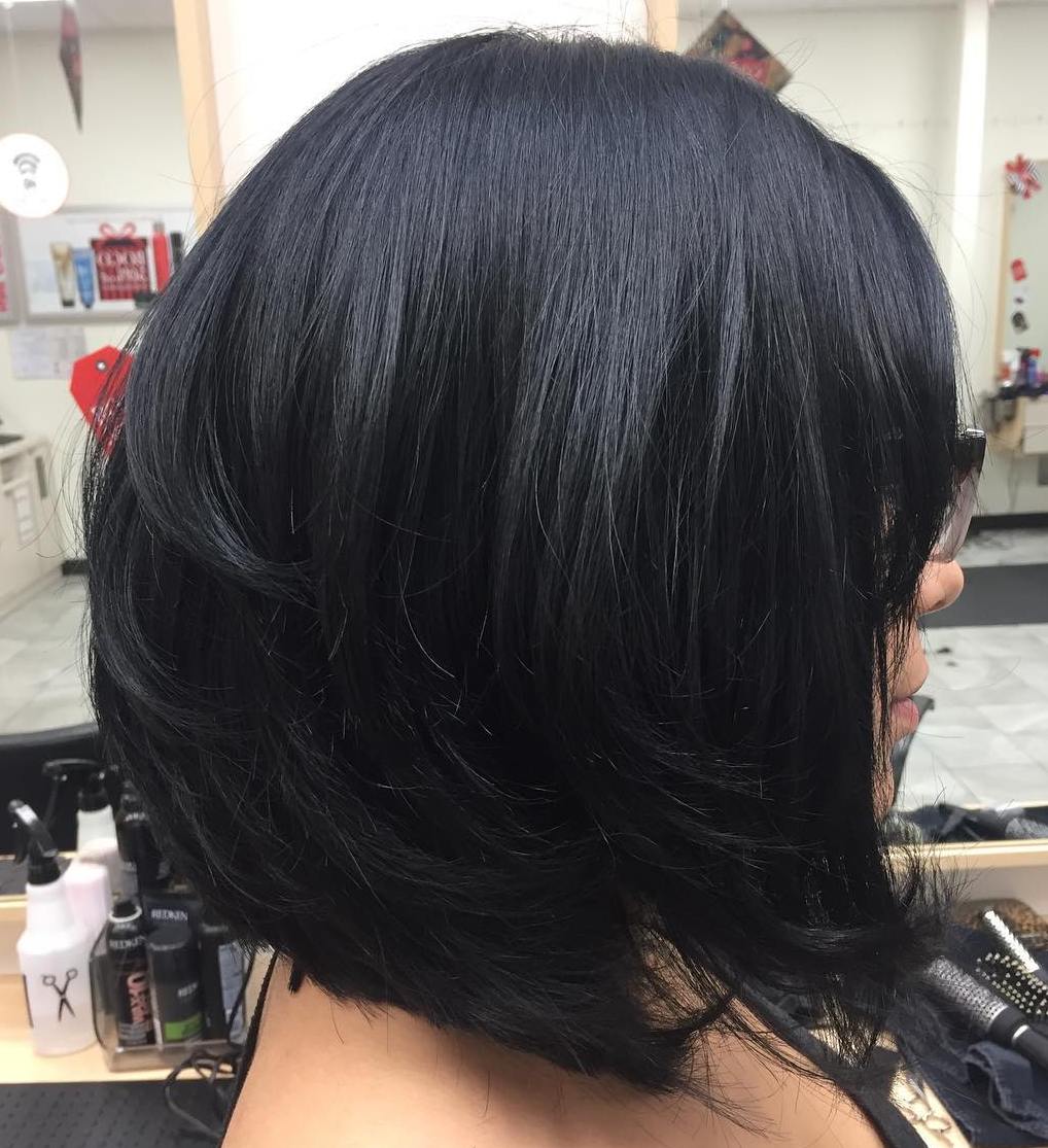 Black Layered Bob