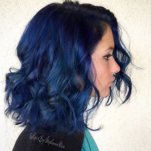 Curly Dark Blue Lob