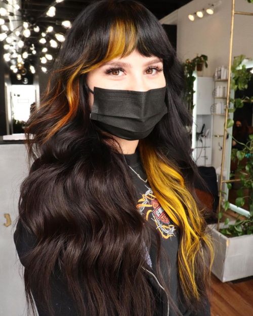 Dark Yellow Peekaboo Highlights