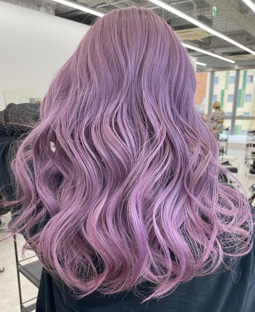 Lavender Rose Gold Hair Color