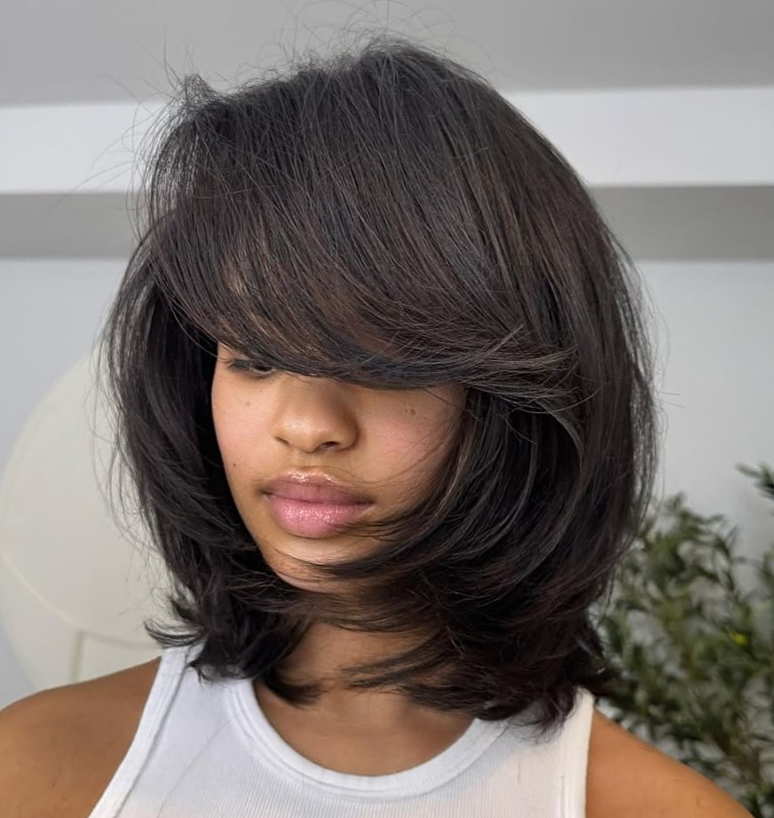 Layered Butterfly Bob Haircut