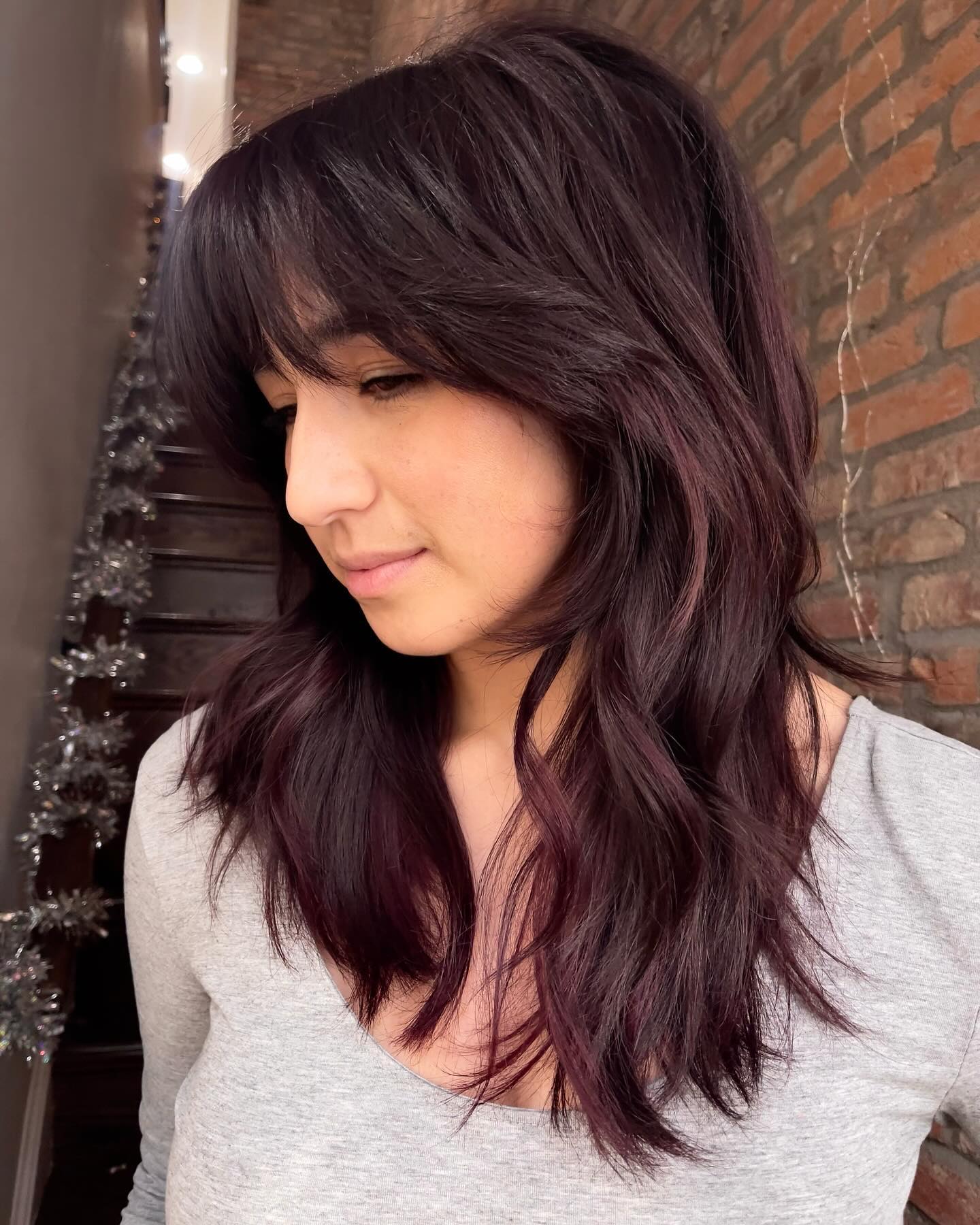 Maroon Brunette Hair Color