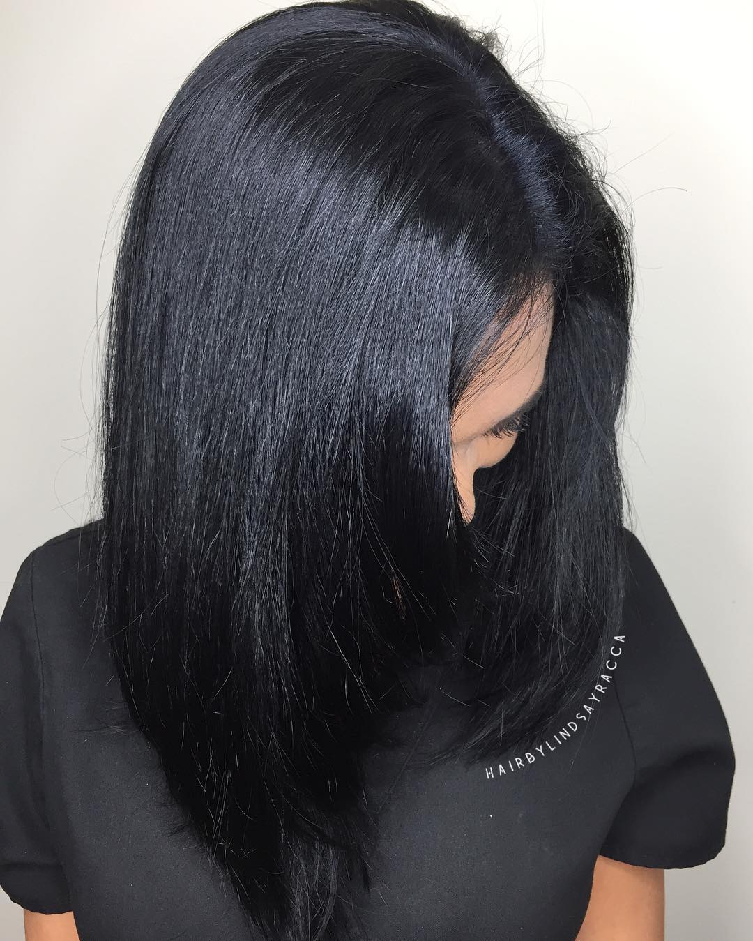 Medium Layered Black Hair