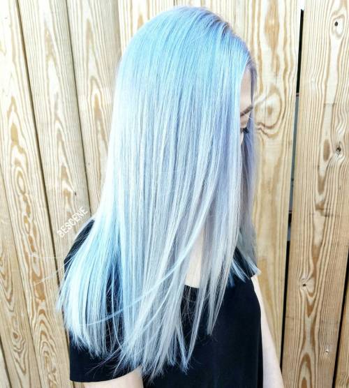 pale blue hair