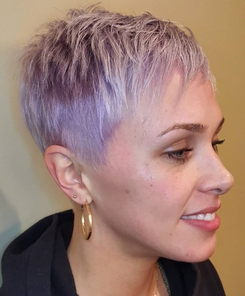 Pastel Hair Color for Textured Pixie