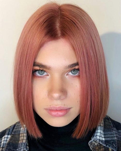 Peach Pink Medium Bob