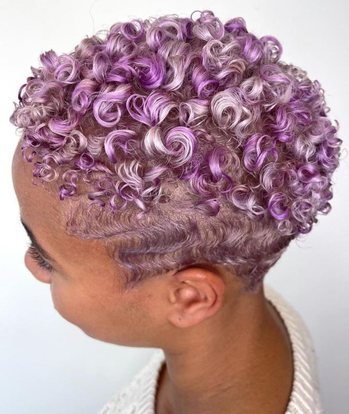 Short Dimensional Purple and Lavender Coils