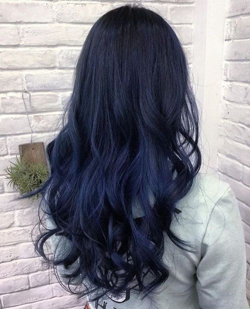 Subtle Black To Blue Ombre