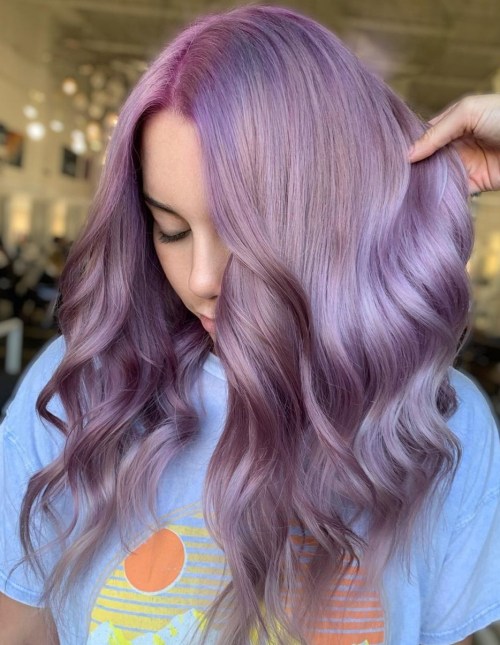 Warm Toned Lilac Hair Dye