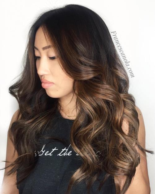 Brown Face-Framing Balayage