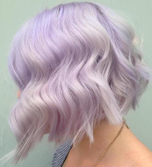 Choppy Pastel Purple Bob