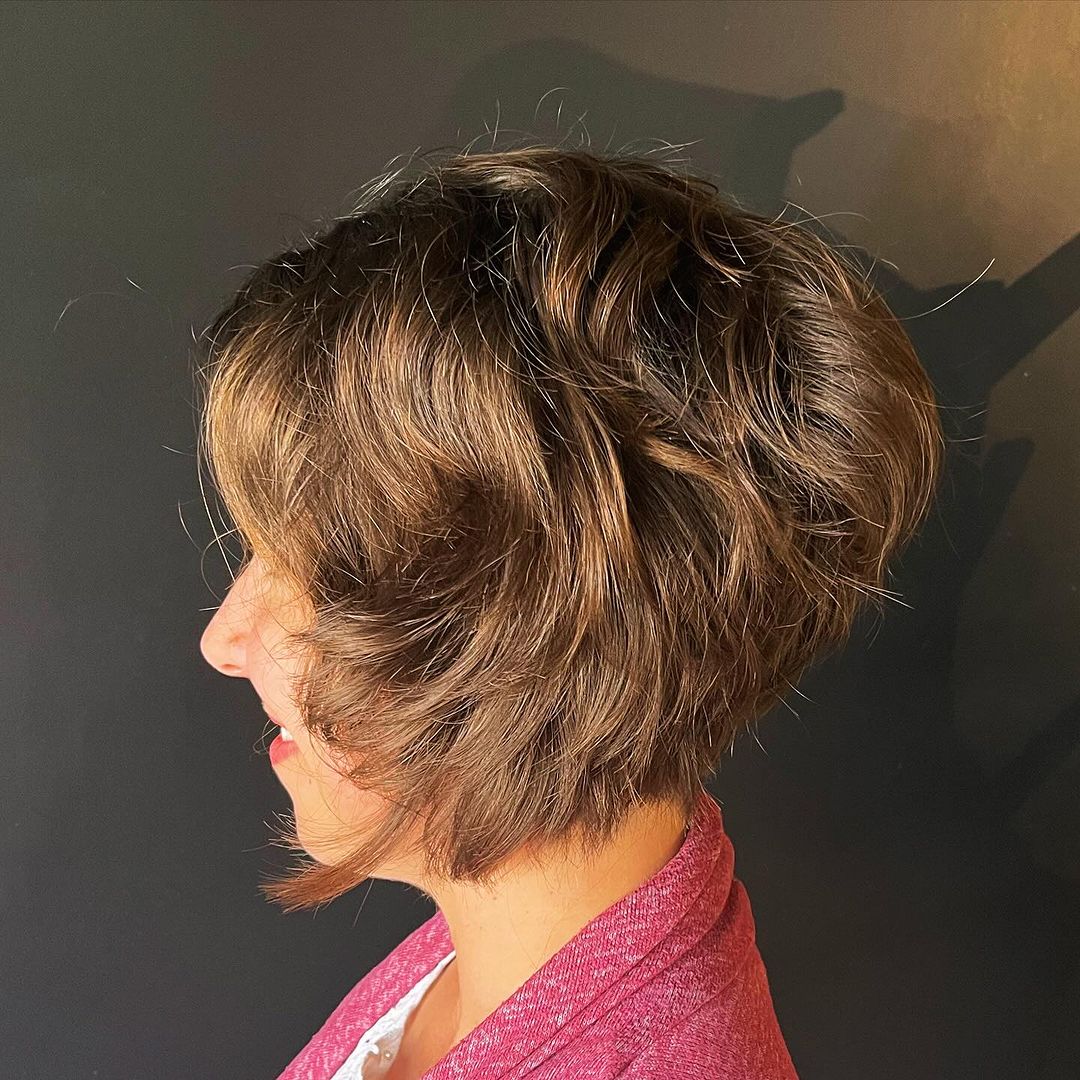 Curly Messy Inverted Bob