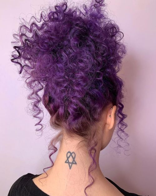 Curly Purple Hair