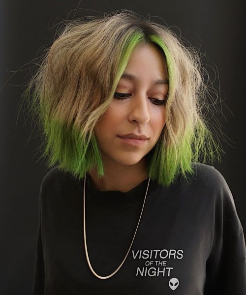 Forest Green Ombre for Dirty Blonde Hair